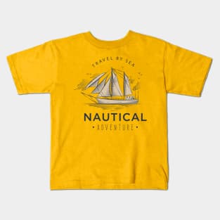 Nautical sail adventure - travel by sea shirt Kids T-Shirt